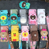 Cartoon Zipper Wallet Phone Case for Samsung