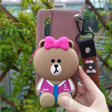 Cartoon Zipper Wallet Phone Case for Samsung