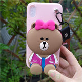 Cartoon Zipper Wallet Phone Case for Samsung