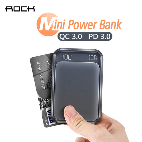 ROCK 18W Type C PD QC 3.0 Power Bank 10000mah