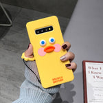 YHBBCASES Funny 3D Blusher Duck Soft Samsung