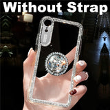 Luxury Bling Glitter With Finger Ring Case For iPhone