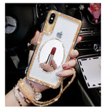 Luxury Bling Glitter With Finger Ring Case For iPhone