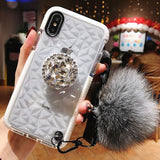 Luxury diamond cute hair ball  iphone