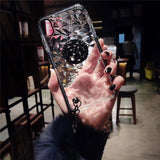 Luxury diamond cute hair ball  iphone