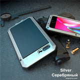 Tempered glass+Metal Aluminum armor iPhone