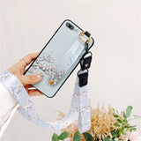Fashion Floral 3D Leaves Wrist StrapiPhone