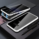 Magnetic Flip Glass Case For Samsung