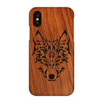 Carved Tiger Dragon Luxury Wood iPhone