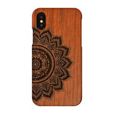 Carved Tiger Dragon Luxury Wood iPhone