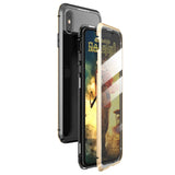 Luxury Double sided glass Metal Magnetic  iPhone