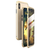Luxury Double sided glass Metal Magnetic  iPhone
