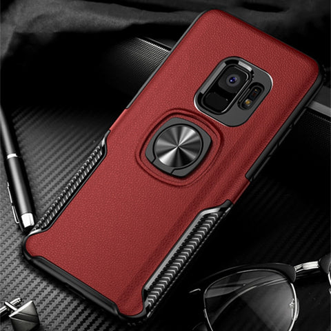 Leather Texture Stand Case For Samsung