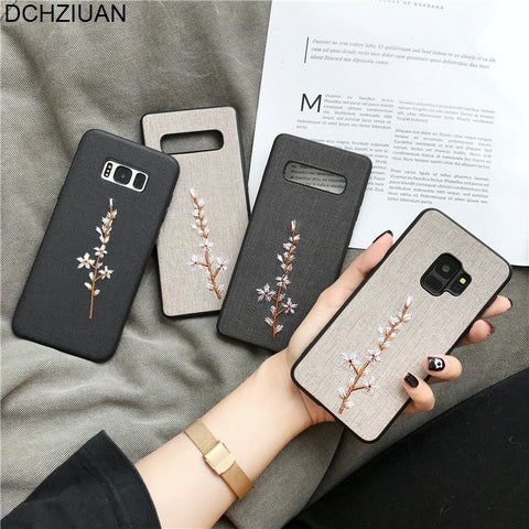 DCHZIUAN Embroidery Flower Phone Case For Samsung