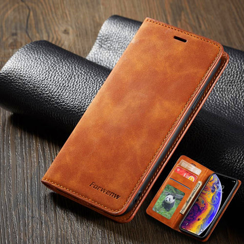 luxury Leather wallet Phone Case For iPhone