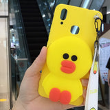 Cartoon Zipper Wallet Phone Case for Samsung