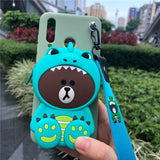 Cartoon Zipper Wallet Phone Case for Samsung