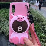 Cartoon Zipper Wallet Phone Case for Samsung